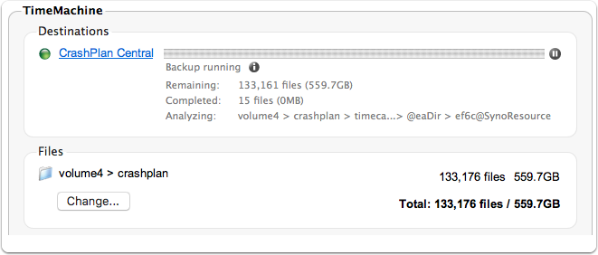 crashplan pro synology