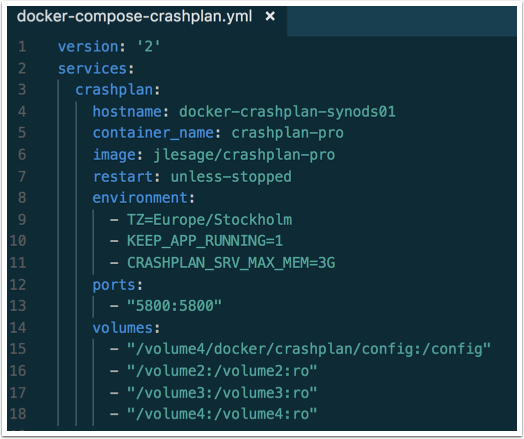 crashplan pro docker